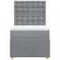 Preview: Boxspringbett mit Matratze Hellgrau 90x190 cm Stoff