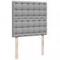 Preview: Boxspringbett mit Matratze Hellgrau 90x190 cm Stoff