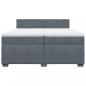 Preview: Boxspringbett mit Matratze Dunkelgrau 200x200 cm Samt