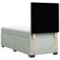 Preview: Boxspringbett mit Matratze Hellgrau 80x200 cm Samt