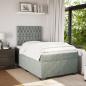 Preview: Boxspringbett mit Matratze Hellgrau 120x190 cm Samt