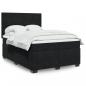 Preview: ARDEBO.de - Boxspringbett mit Matratze Schwarz 140x190 cm Samt