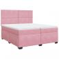 Preview: Boxspringbett mit Matratze Rosa 200x200 cm Samt