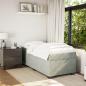 Preview: Boxspringbett mit Matratze Hellgrau 80x200 cm Samt