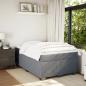 Preview: Boxspringbett mit Matratze Dunkelgrau 120x190 cm Samt