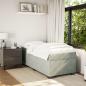 Preview: Boxspringbett mit Matratze Hellgrau 90x190 cm Samt