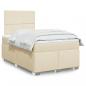 Preview: ARDEBO.de - Boxspringbett mit Matratze Creme 120x190 cm Stoff