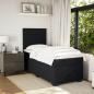 Preview: Boxspringbett mit Matratze Schwarz 100x200 cm Samt