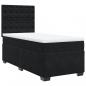 Preview: Boxspringbett mit Matratze Schwarz 100x200 cm Samt