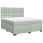 Preview: Boxspringbett mit Matratze Hellgrau 200x200 cm Samt