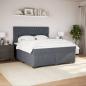 Preview: Boxspringbett mit Matratze Dunkelgrau 200x200 cm Samt