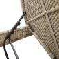 Preview: Doppel-Sonnenliege mit Kissen Hellgrau Poly Rattan