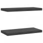 Preview: Wandregale 2 Stk. 50x23,5x3 cm Schwarz Edelstahl