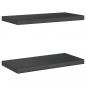 Preview: Wandregale 2 Stk. 50x23,5x3 cm Schwarz Edelstahl