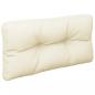 Preview: Palettenkissen Creme 70x40x12 cm Stoff