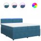 Preview: Boxspringbett mit Matratze Blau 200x200 cm Samt