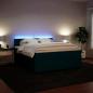 Preview: Boxspringbett mit Matratze Blau 200x200 cm Samt