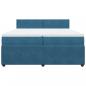 Preview: Boxspringbett mit Matratze Blau 200x200 cm Samt