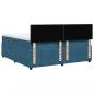 Preview: Boxspringbett mit Matratze Blau 200x200 cm Samt