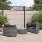 Preview: ARDEBO.de - 5-tlg. Garten-Sofagarnitur mit Kissen Grau Poly Rattan