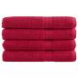 Preview: ARDEBO.de - Premium-Saunatücher SOLUND 4 Stk. Rot 80x200 cm 600 g/m²