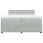 Preview: Boxspringbett mit Matratze Hellgrau 200x200 cm Samt