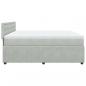 Preview: Boxspringbett mit Matratze Hellgrau 200x200 cm Samt