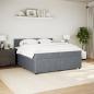 Preview: Boxspringbett mit Matratze Dunkelgrau 200x200 cm Samt