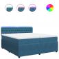 Preview: Boxspringbett mit Matratze Blau 200x200 cm Samt