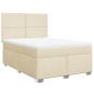 Preview: Boxspringbett mit Matratze Creme 140x200 cm Stoff