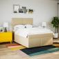 Preview: Boxspringbett mit Matratze Creme 140x200 cm Stoff