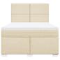 Preview: Boxspringbett mit Matratze Creme 140x200 cm Stoff