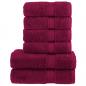 Preview: ARDEBO.de - 6 tlg. Premium-Handtuch-Set SOLUND Bordeaux 600 g/m²