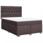 Preview: Boxspringbett mit Matratze Dunkelbraun 140x200 cm Stoff