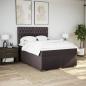 Preview: Boxspringbett mit Matratze Dunkelbraun 140x200 cm Stoff