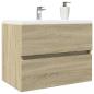 Preview: Waschbeckenunterschrank Sonoma-Eiche 60x38,5x45cm Holzwerkstoff