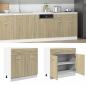 Preview: ARDEBO.de - Schubunterschrank Sonoma-Eiche 80x46x81,5 cm Holzwerkstoff