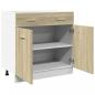 Preview: Schubunterschrank Sonoma-Eiche 80x46x81,5 cm Holzwerkstoff