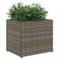 Preview: Pflanzkübel Grau 36x30x32 cm Poly Rattan