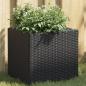 Preview: ARDEBO.de - Pflanzkübel Schwarz 36x30x32 cm Poly Rattan