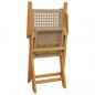 Preview: 5-tlg. Garten-Essgruppe Beige Poly Rattan und Massivholz