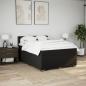 Preview: Boxspringbett mit Matratze Schwarz 160x200 cm Stoff