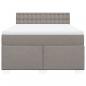 Preview: Boxspringbett mit Matratze Taupe 160x200 cm Stoff