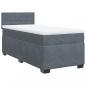 Preview: Boxspringbett mit Matratze Dunkelgrau 80x200 cm Samt