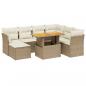 Preview: 8-tlg. Garten-Sofagarnitur mit Kissen Beige Poly Rattan