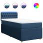 Preview: Boxspringbett mit Matratze Blau 90x190 cm Stoff