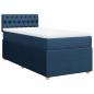 Preview: Boxspringbett mit Matratze Blau 90x190 cm Stoff