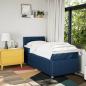 Preview: Boxspringbett mit Matratze Blau 90x190 cm Stoff