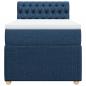 Preview: Boxspringbett mit Matratze Blau 90x190 cm Stoff