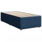 Preview: Boxspringbett mit Matratze Blau 90x190 cm Stoff